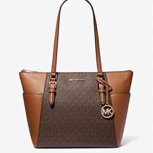 Michael Kors Signature Brown and Tan Tote